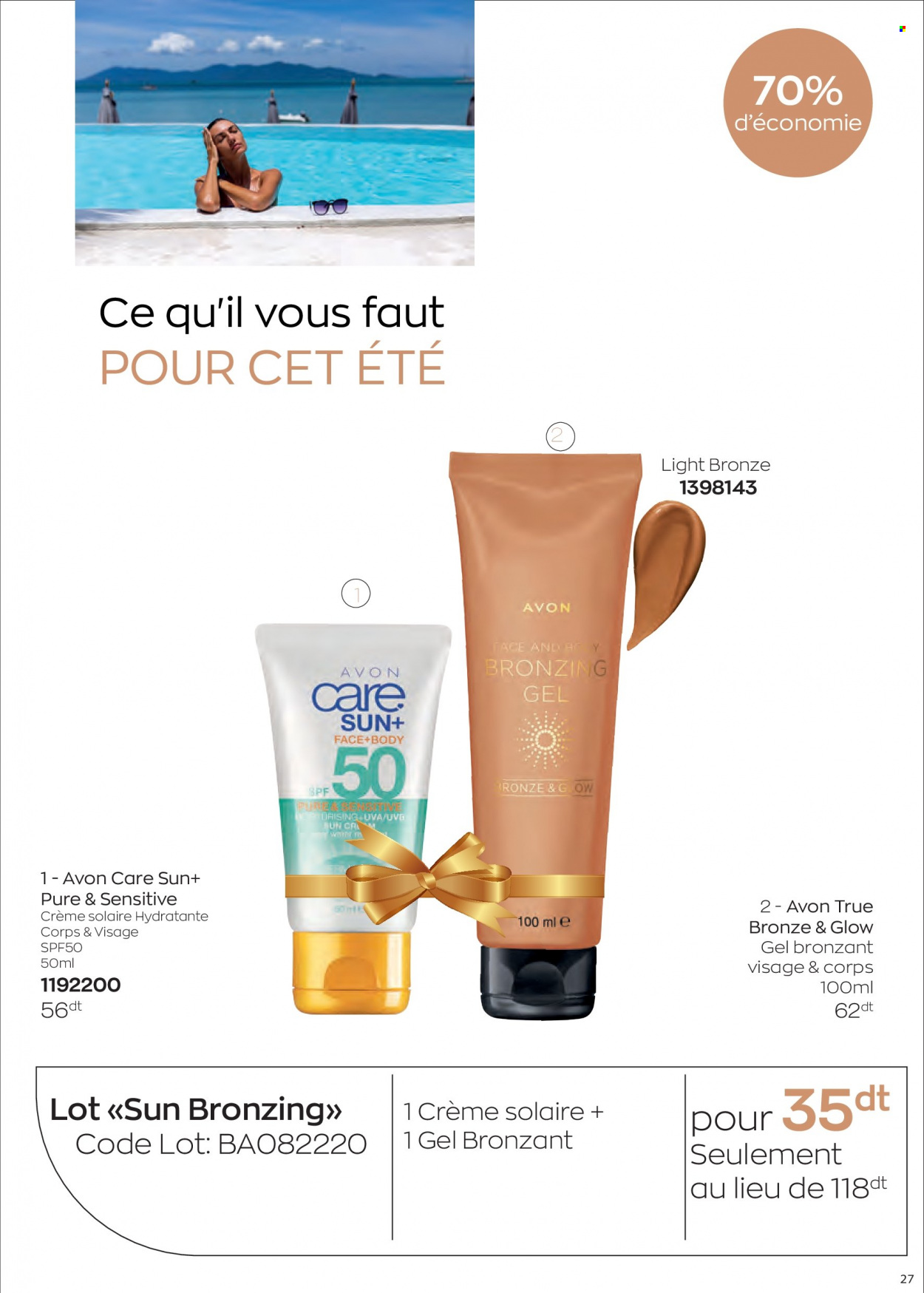 <magasin> - <du DD/MM/YYYY au DD/MM/YYYY> - Produits soldés - ,<products from flyers>. Page 27. 