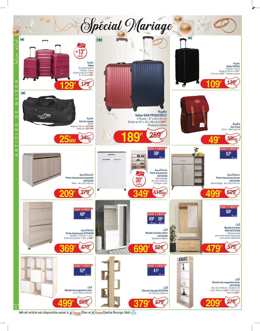 thumbnail - <magasin> - <du DD/MM/YYYY au DD/MM/YYYY> - Produits soldés - ,<products from flyers>. Page 8.