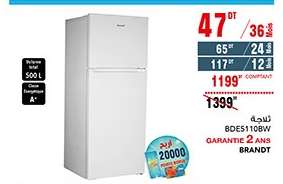 Réfrigérateur Brandt BDES110BW