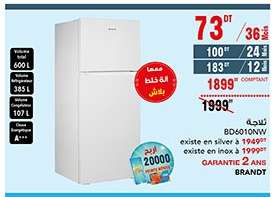 Réfrigérateur Brandt BD6010NW