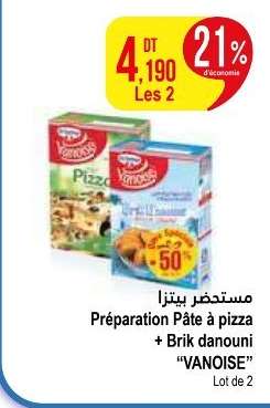 Préparation Pâte à pizza + Brik danouni 'VANOISE'