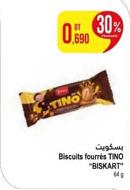 Biscuits fourrés TINO "BISKART"