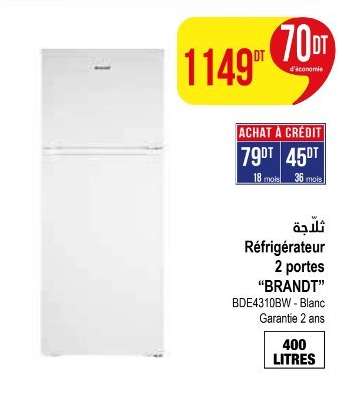 Réfrigérateur 2 portes 'BRANDT'