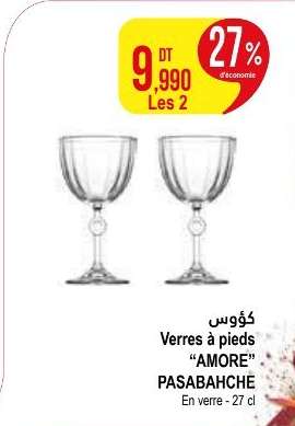 Verres à pieds 'AMORE' PASABAHCHE