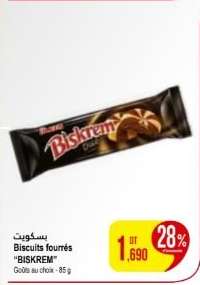 Biscuits fourrés 'BISKREM'