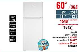 Réfrigérateur Brandt BD4410NW